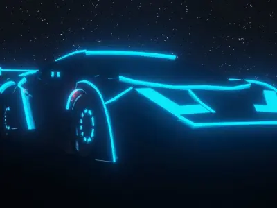 Sci-Fi Super Car 3D model