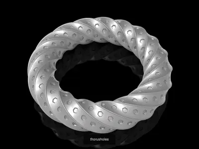 torus ring made of hexagons 3D Model Collection