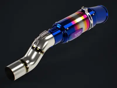 Exhaust Muffler Low-poly 3D model