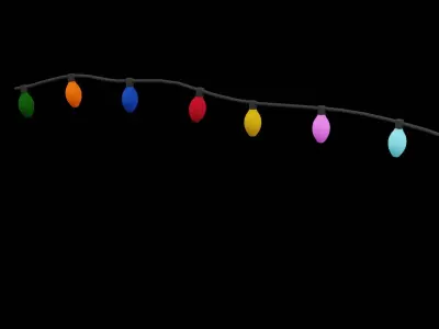 Christmas Lights Low-poly 3D model