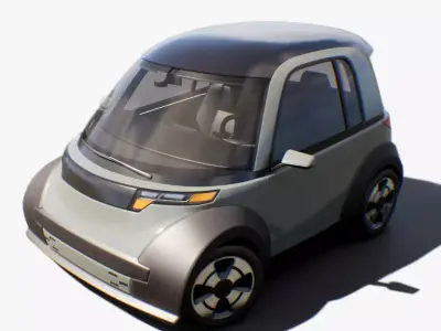 Microcar - Game Ready Vehicle Low-poly 3D model