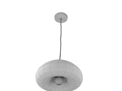 Light 8 3D model pendant with shade 3D model