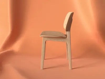 Realistic Chair 3D Model with 4K Texture and UV Unwrapping 3D model