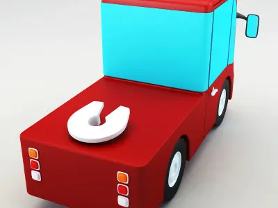 Truck v 2 toy 3D model