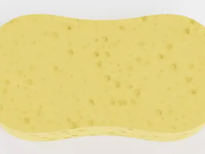 Sponge V2 - Curved Cellulose Cleaning Prop 3D model