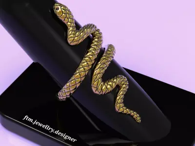 snake ring Free 3D print model purchase