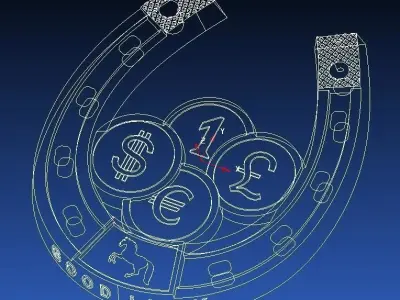 Horseshoe coin 3D print model