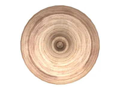 Fat Wooden Vase Low-poly 3D model