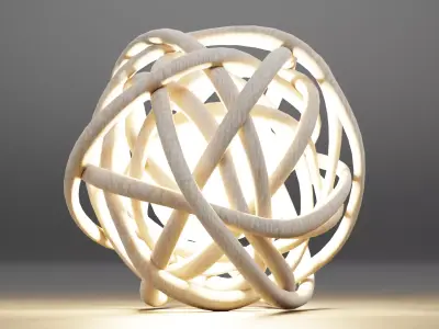 Decorative Lata Light Ball Low-poly 3D model