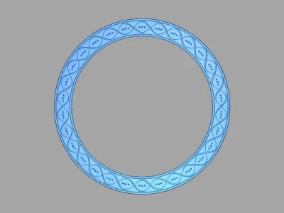Round Wave Frame 3D print model