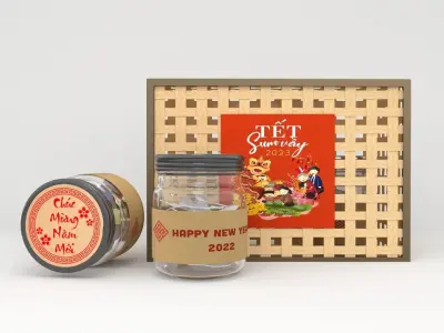 Lunar new year gift set l Tet Gift Set 3D model