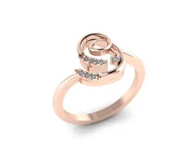 Jewelry Diamond Ring 3D Print Model 3D print model 4