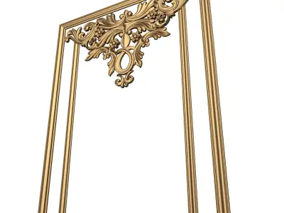 Boiserie Carved Decoration Panel 019 Low-poly 3D model