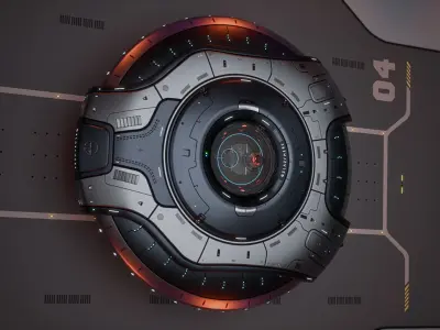 Oblasphere UFO Spaceship 3D Model Low-poly 3D model