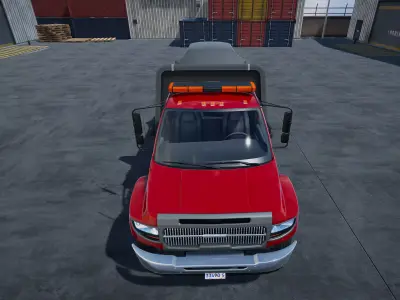 Rollback towing truck unity asset Low-poly 3D model