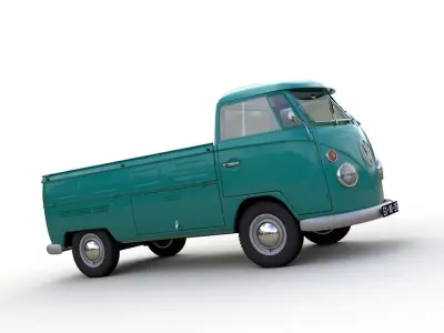 VOLKSWAGEN TRANSPORTER PICKUP SINGLE CAB - 1962 3D model