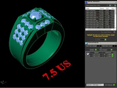 Luxury Men Rings Designs 4MR049 3D print model