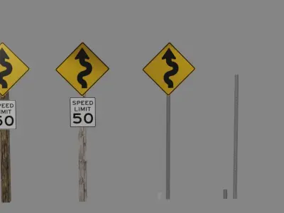 Street Set V1 Free 3D model