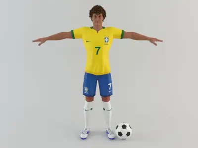 Brazil Footballer 3D model