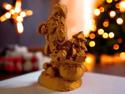 Santa and Teddy 3D print model