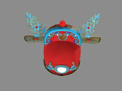 china god hat Low-poly 3D model
