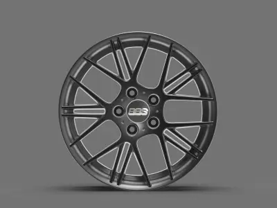 BBS wheel 9801 RT 9x18 with hub cap 3D model