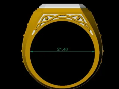 Imperial Onyx Crest Ring  3D print model