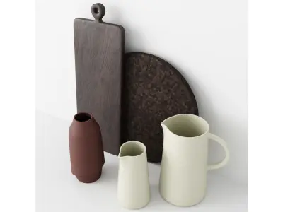 Kitchen Olivia - Accessories Low-poly 3D model