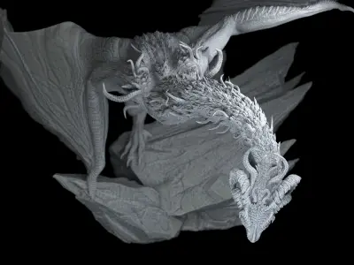 Horned Dragon 3D model