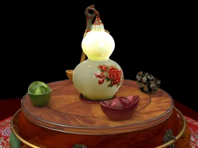  Chinese jade gourd  3D model