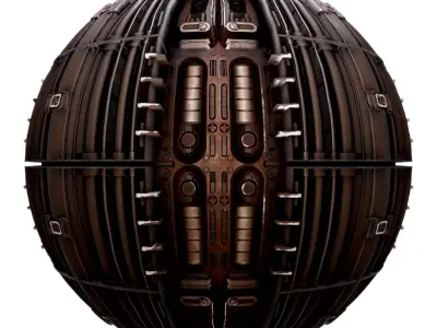 PBR Sci-Fi Industrial Texture 01 Low-poly 3D model