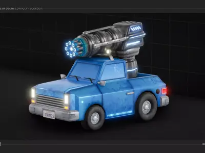 The Blue of Death Low-poly 3D model