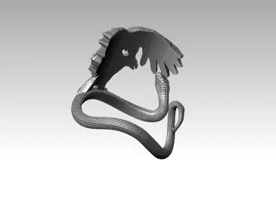 ring snake eagle high detailed 3D print model