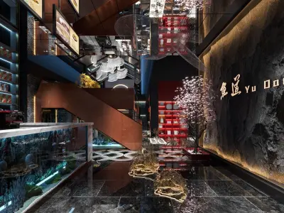 Luxury restaurant 129 3D model