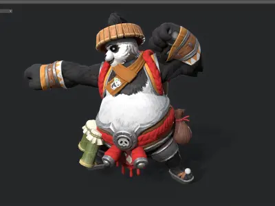 panda 3D model order
