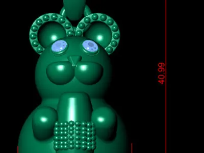  GOLD Teddy bear 3D print model