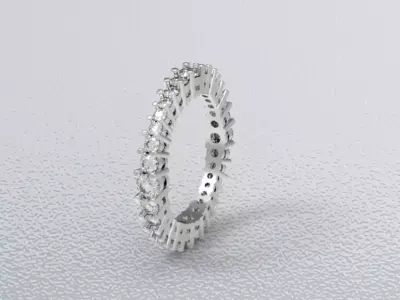 Eternity-diamond-ring 3D print model