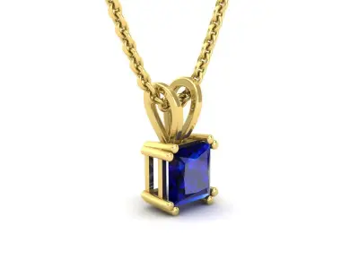 AV 415 Princess Diamond pendant for woman 3D print model