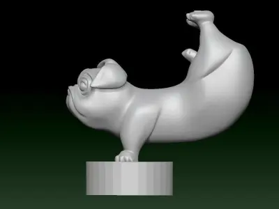 Dog posing decoration - Decor - 3D print 3D print model