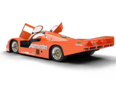 Porsche 956 Group C Brun 1982 Jagermeister Racing HQ 3d model  3D model