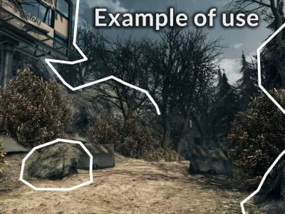 Mountain Rocks Collection PBR Low-poly 3D model