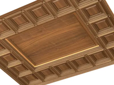Classical coffered ceiling Set 3D model