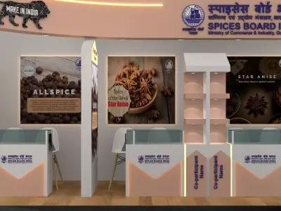 8mtr x 6mtr expo stall 2side open Exhibition Stand Design 3D model