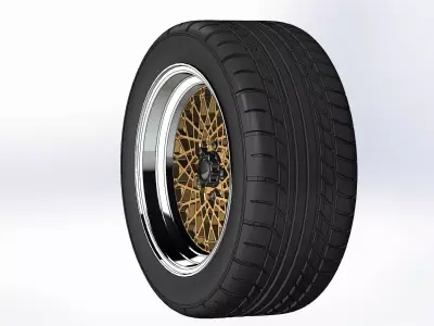 Wheel BBS RS 17inch for scale model 3D print model