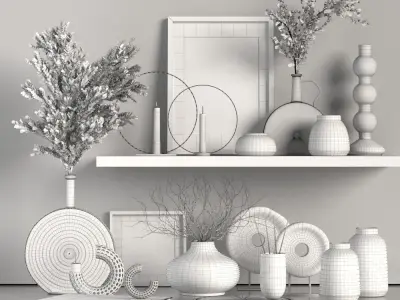 decorative set 01 3D model 7