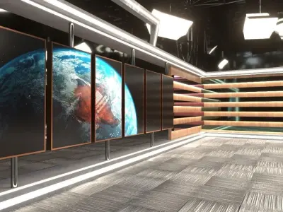 Virtual Broadcast Studio 3D model