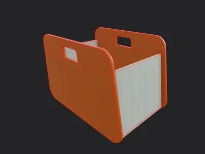 BacUp1Box Orange Low-poly 3D model