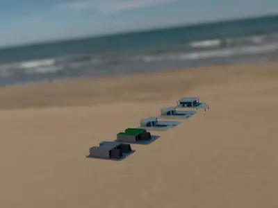 NURAI Islands Water and Beach Villa Beach and Pool House 3D model