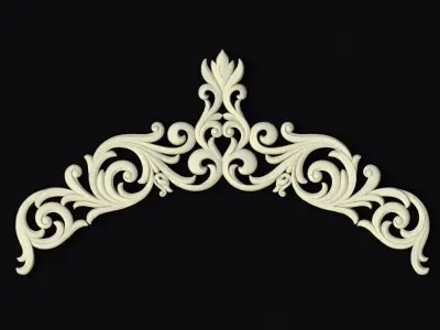 Central decor ornament for furniture 3D model 581