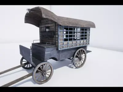 The Carriage 3 Low-poly 3D model